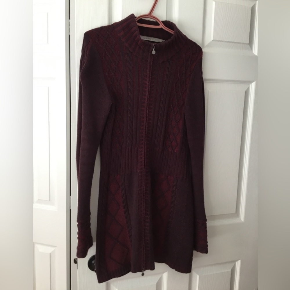 Athleta long knit cardigan.
